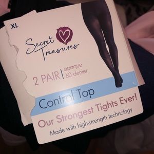 2 Pairs of Control Top Tights